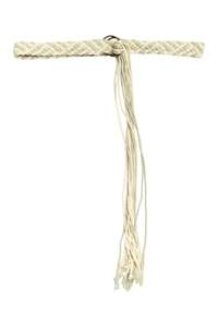 Accessories: #196 Woven Belt Beige | c. 190 | Size 4/6/8