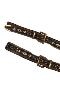 #157 Leather/Metal Belt Brown | c. 189