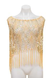 #203  Poncho Top Gold | c. 189 | Size 6/8/10/12