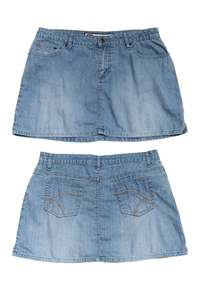 Bottoms: #152 Otb One Tuff Babe Denim Mini Skirt Blue | c. 190 | Size 10/12