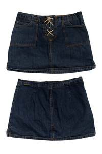 Bottoms: #161 Lo-rise / Jordache Mini Skirt Blue | c. 190 | Size 10