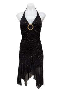 #108 Taboo Halter Dress Black | c. 190 | Size 6/8