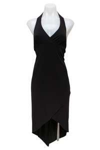 #113 City Triangles Halter Dress Black | c. 190 | Size 10