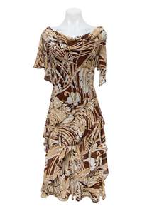 Dresses: #116 Signature By Robbie Bee Midi Dress Brown | c. 190 | Size 10