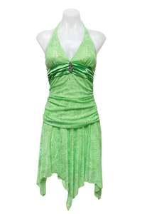 Dresses: #122 Taboo Halter Mini Dress Green | c. 190 | Size 10