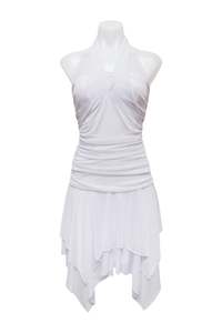 Dresses: #126 Taboo Halter Mini Dress White | c. 190 | Size 8