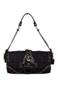 Bags: #201 Coach Flat Soho Bag Black | c. 190