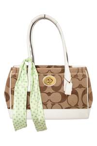 #192 Coach Structured Tote Bag Brown | c. 189