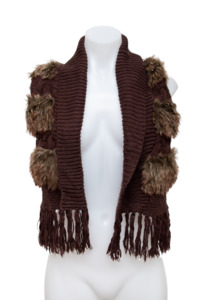 Jackets: #132 Pink Rose Vest Brown | c. 194 | Size 8