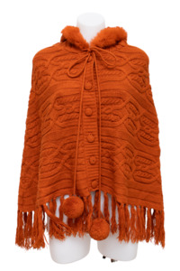#142 Zoology Poncho Top Orange | c. 194 | Size 8/10