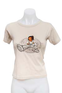 Baby Tees: #67 Bang Squad T-shirt Beige | c. 193 | Size 8/10