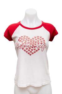 Baby Tees: #05 Reds T-shirt White | c. 192 | Size 10