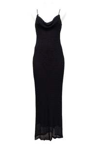 Dresses: #114 Crochet Dress Black | c. 197 | Size 6