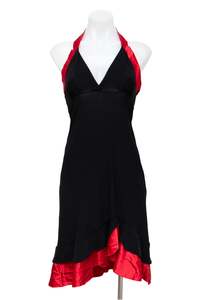 #116 Taboo Halter Dress Black | c. 197 | Size 8/10