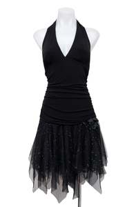#162 Windsor Halter Dress Black | c. 195 | Size 12
