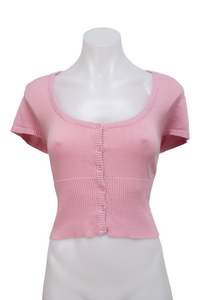 #120 Blue Butterflies Top Pink | c. 199 | Size 8