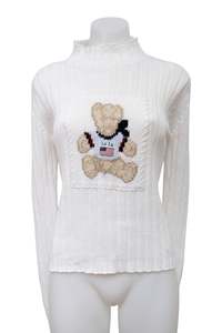 Jumpers: #123 Lulu Castagnette Jumper White | c. 198 | Size 8