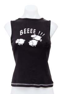 Baby Tees: #63 Spot Tank Top Black | c. 198 | Size 12