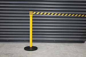 Popular: Retractable Hazard Belt Barrier - Yellow
