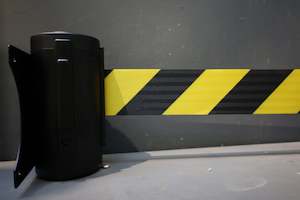 Wall Mount Retractable Belt – 2m Black Body