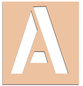 Clearance Items: Oilboard Stencil Set 150mm - A-Z & 0-9