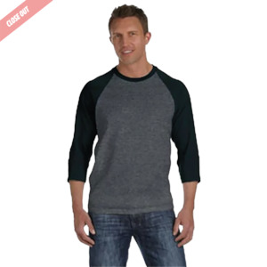 Identify 0 Weight: 2184 Anvil Adult Heavyweight Raglan 3 Qtr Sleeve Tee- Clearance