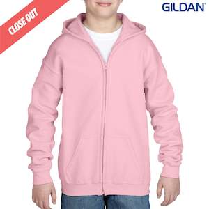 Sale: 18600B Gildan Heavy Blend Youth Full Zip Hooded Sweatshirt