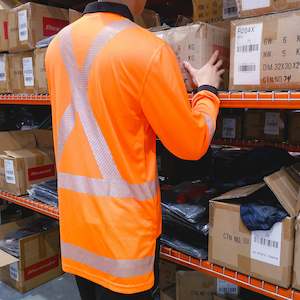 Workguard: R483X Work-Guard Recycled Hi Vis TTMC Long Sleeve Polo