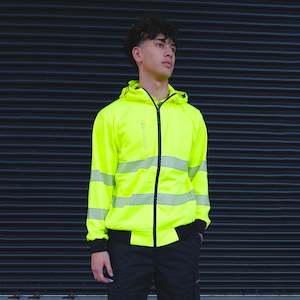 Workguard: R503X Work-Guard Recycled Hi Vis Day/Night Zipped Hoodie