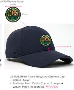 My: GC U21608R Navy Cap With Round Wanaka Adhesive Patch