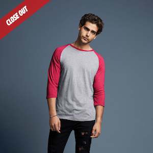 Sale: 6755 Anvil Adults Tri-Blend 3 Qtr. Sleeve Raglan T-Shirt