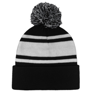 Headwear24: B1900 Headwear24 Cuffed Knitted Pom Pom Beanie