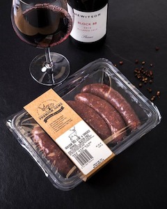 Venison Red Wine and Cracked Pepper Sausages 500g - Premium Game