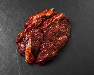 Products: Venison BBQ Plum Marinated Steak 500g - Premium Game