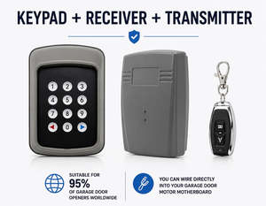 Garage Door Remotes: Universal KeyPad & Remote With Receiver. Pair Remotes To Any Garage Or Gate Motor In NZ