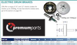 6 Stud Electric Drum Braking Kit - CM Trailer Parts