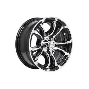 Wheels Tires: Treadway alloy trailer rim 14"x6" Loadstar XT Black 5x4.5" PCD