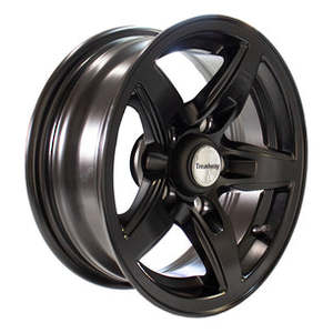 Treadway alloy trailer rim 14"x5.5" Blade Satin Black 5x4.5 PCD