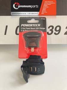 12 24v Accessories Solar: Twin USB Panel Mount Outlet 5V 3.1A