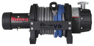 Vehicle Winches Recovery Equipment: Runva EWB25000 Premium 24V with Synthetic Rope
