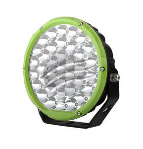 Led Driving Lights Light Bars: Hulk 4x4 9" Round Led Driving Lamp - GREEN (Single)