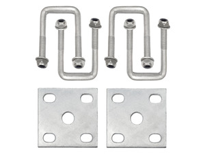 Square U-Bolt & Axle Plate Kit (Galvanised) - M12 51x100mm