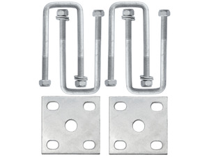 Square U-Bolt & Axle Plate Kit (Galvanised) - M12 51x140mm