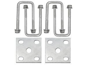 Square U-Bolt & Axle Plate Kit (Galvanised) - M12 51x130mm