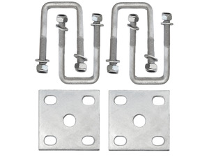 Square U-Bolt & Axle Plate Kit (Galvanised) - M12 51x120mm