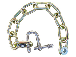 10-Link 8mm Safety Chain - SS D-Shackle, Insert & Washer