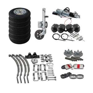 Trailer Kits 1: Trailer Kit Tri-Axle 3500kg 14" Wheels 2 axles Braked