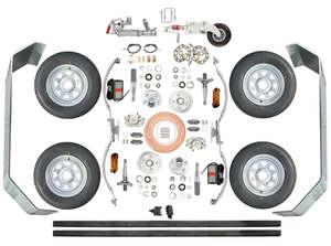 Trailer Kits 1: Trojan 2250kg Tandem Axle Braked Trailer kit - 14" Wheel
