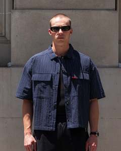 Winter 22: VISION Button-Up Shirt (Navy)
