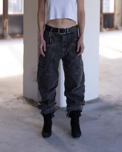 Bottoms: ATELIER Vintage Denim Cargo Pants